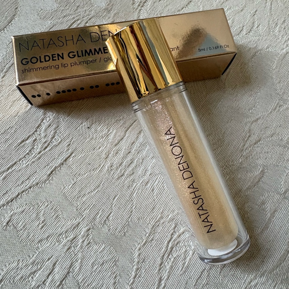 Natasha Denona Golden Glimmer Plumping LipGloss Lip Oil BNIB